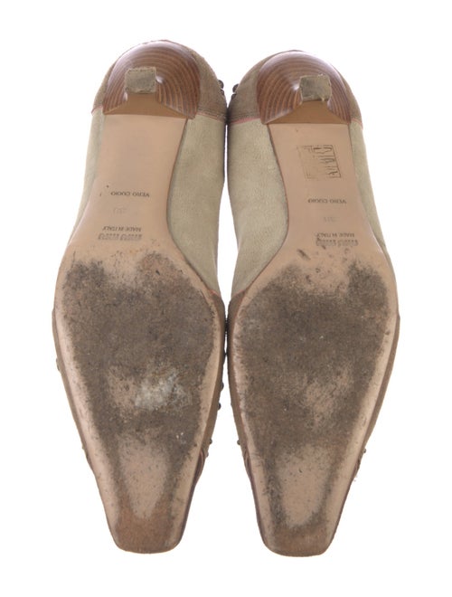 Miu Miu Suede Colorblock Pattern Pumps