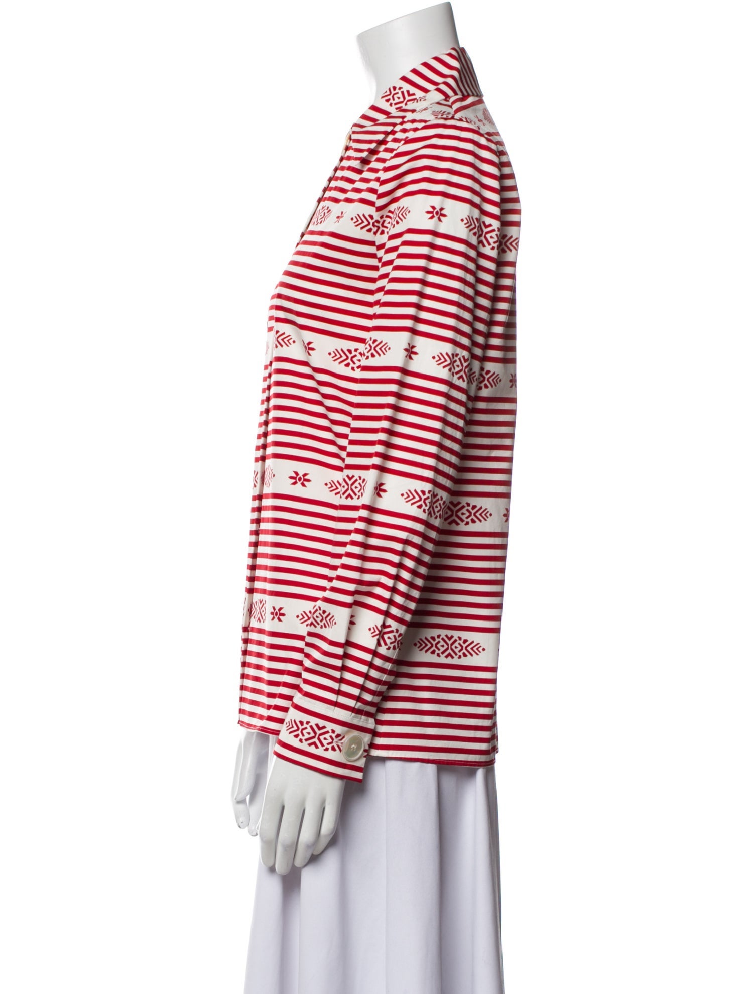 Miu Miu 2015 Striped Button-Up Top w/ Tags