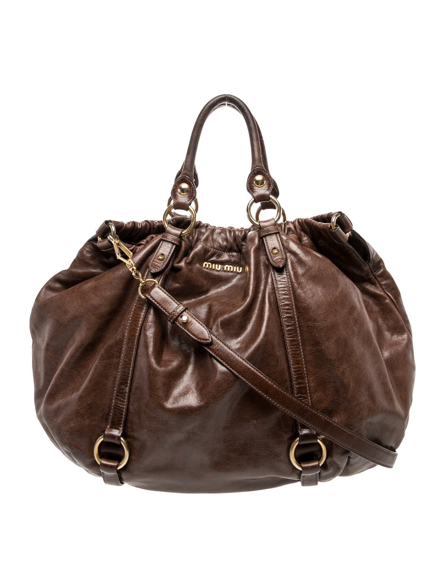 Miu Miu Leather Bucket Bag
