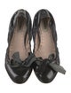 Miu Miu Patent Leather Bow Accents Ballet Flats