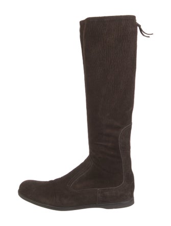 Miu Miu Suede Riding Boots