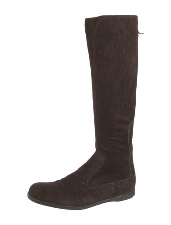 Miu Miu Suede Riding Boots
