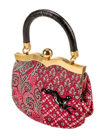 Miu Miu Canvas Top Handle Bag