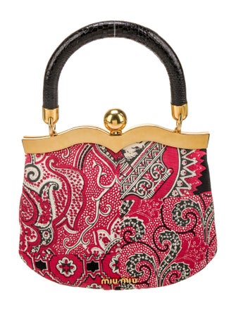 Miu Miu Canvas Top Handle Bag