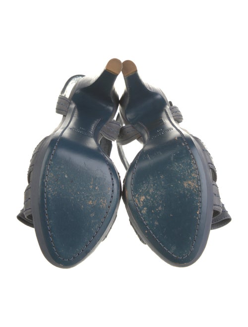 Miu Miu Leather Bow Accents Sandals