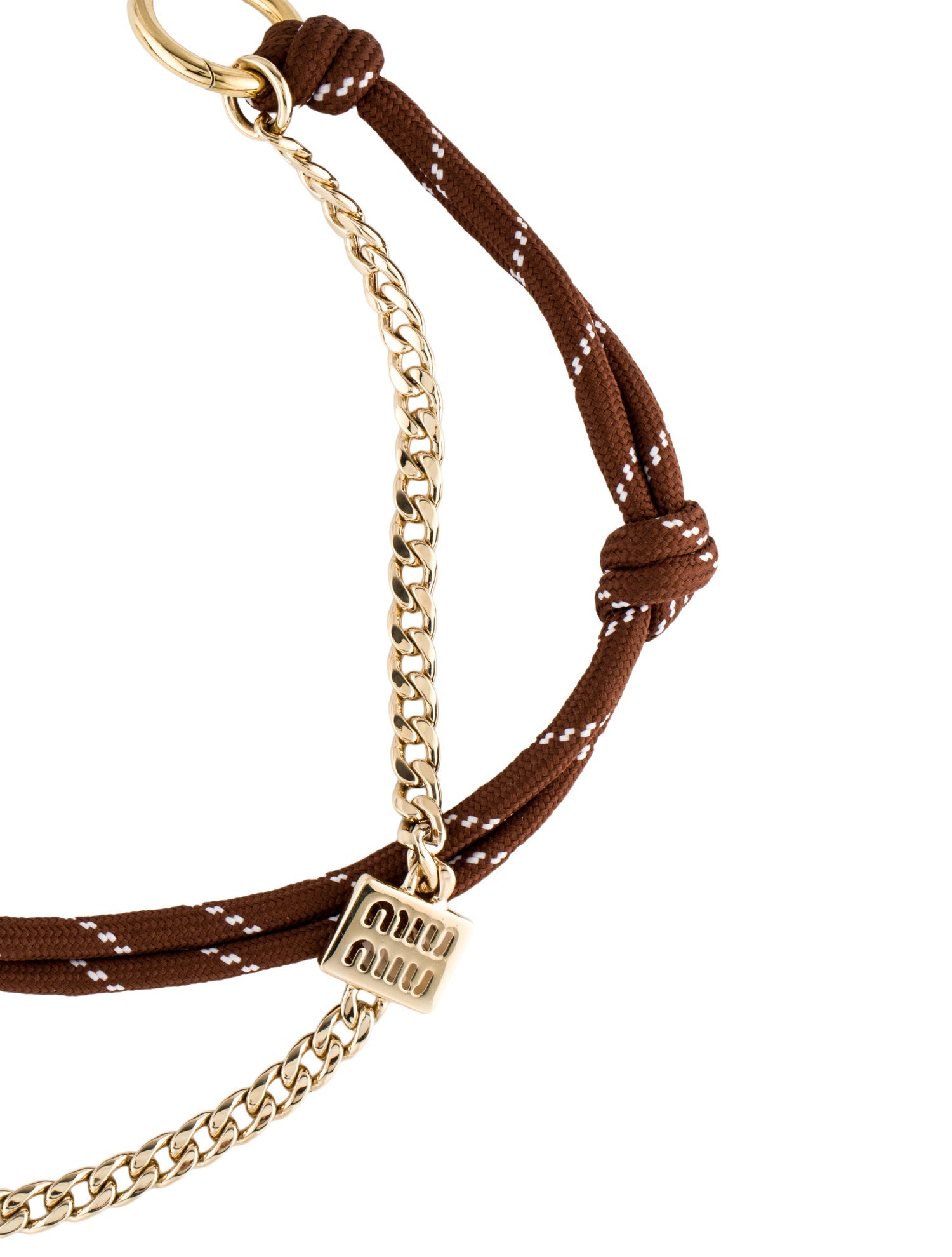 Miu Miu Nylon Chain-Link Bag Strap