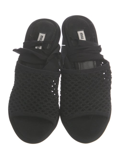 Miu Miu Mesh Accents Sandals