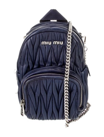 Miu Miu Leather Matelasse Mini