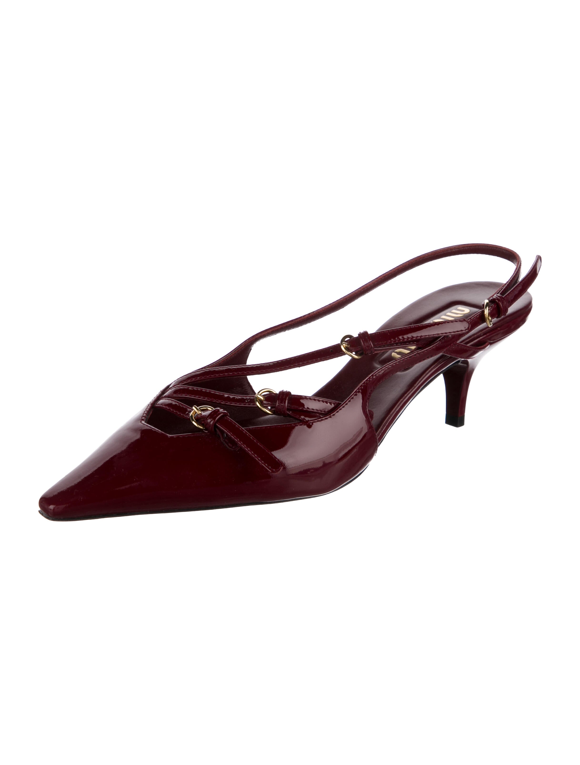 Miu Miu Patent Leather Slingback Pumps