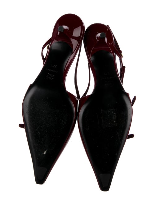 Miu Miu Patent Leather Slingback Pumps