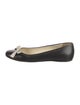 Miu Miu Leather Bow Accents Ballet Flats