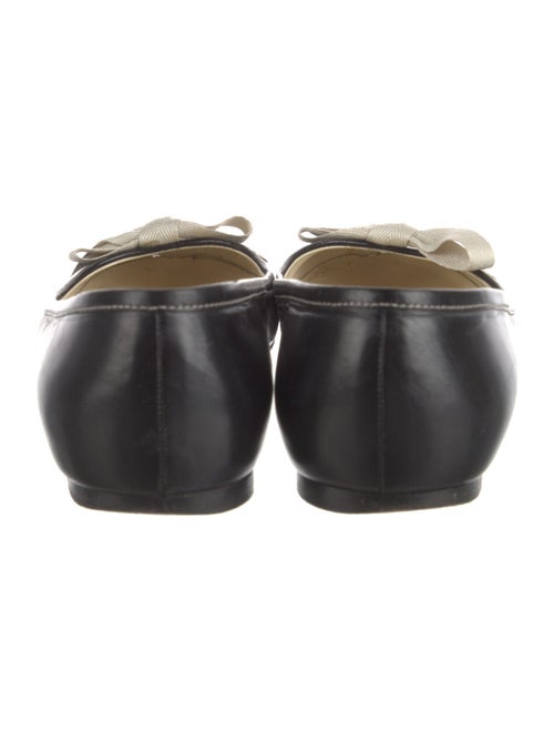 Miu Miu Leather Bow Accents Ballet Flats