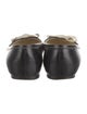Miu Miu Leather Bow Accents Ballet Flats