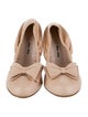 Miu Miu Leather Bow Accents Ballet Flats