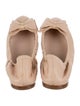 Miu Miu Leather Bow Accents Ballet Flats