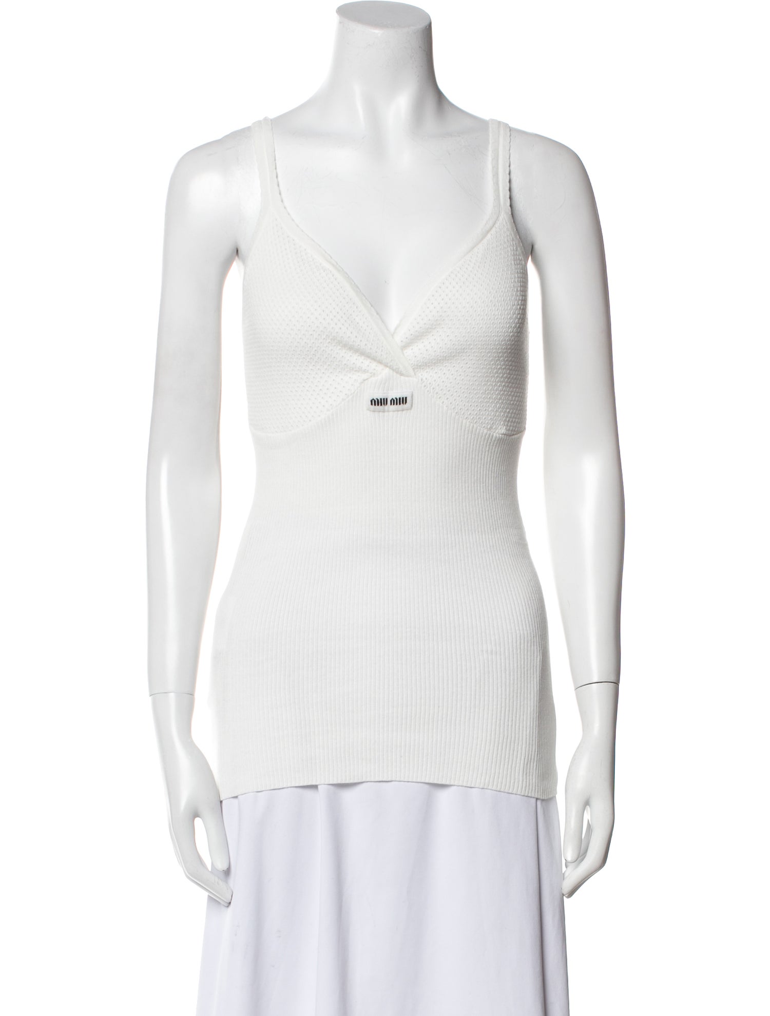 Miu Miu 2025 V-Neck Top w/ Tags