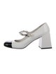 Miu Miu Faux Pearl Accents Patent Leather Pumps