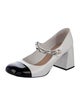 Miu Miu Faux Pearl Accents Patent Leather Pumps