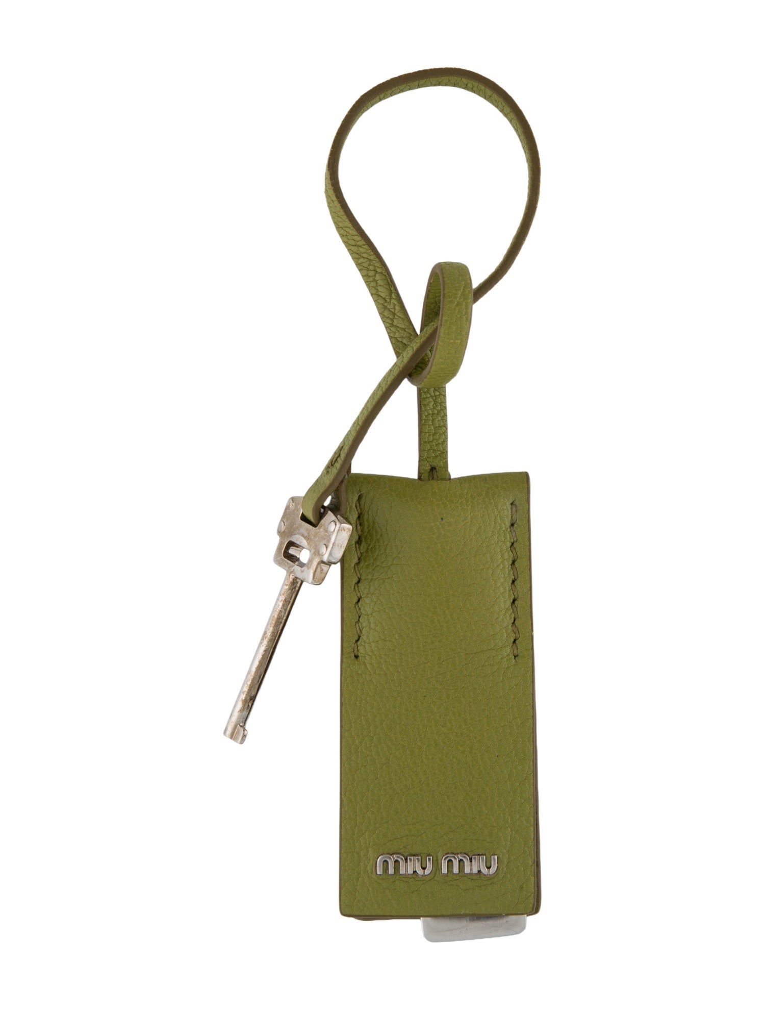 Miu Miu Solid Leather Keychain