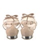 Miu Miu Patent Leather Bow Accents Slingback Sandals