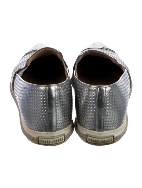 Miu Miu Leather Animal Print Loafers