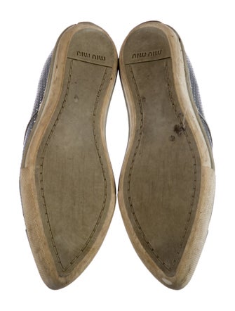 Miu Miu Leather Animal Print Loafers