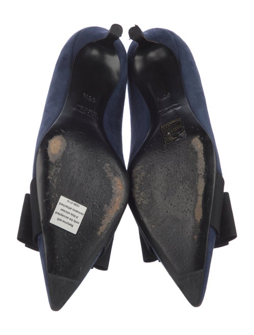 Miu Miu Suede Bow Accents Pumps