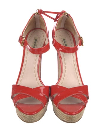 Miu Miu Patent Leather Sandals