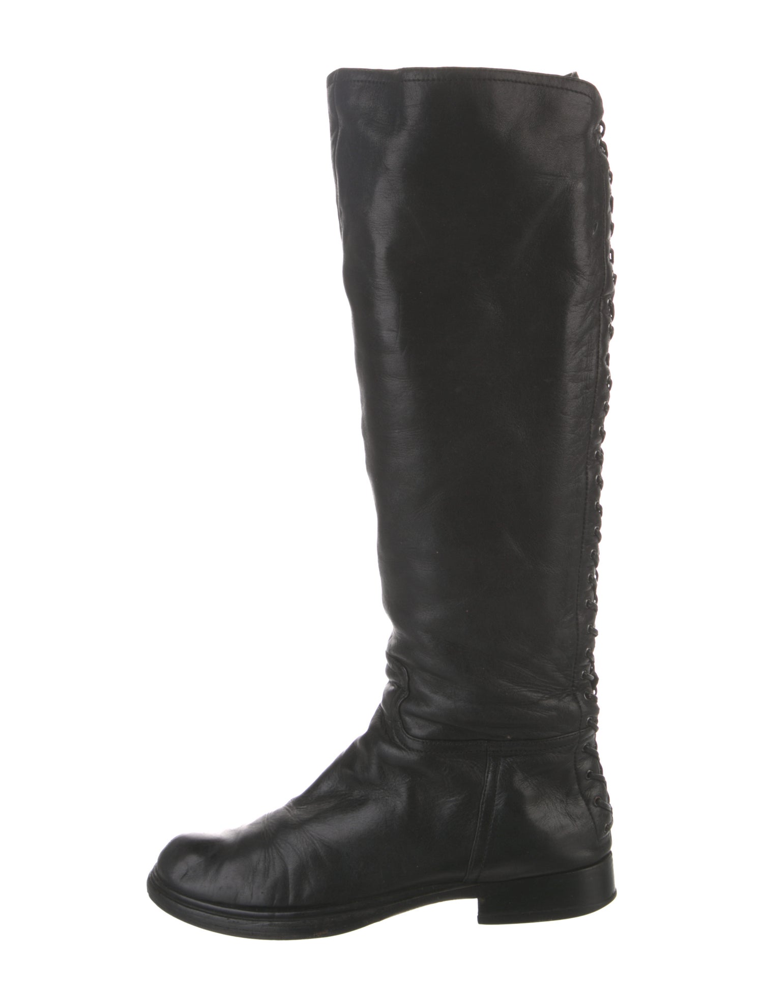 Miu Miu Leather Riding Boots