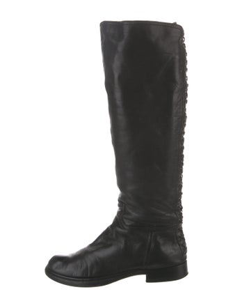 Miu Miu Leather Riding Boots