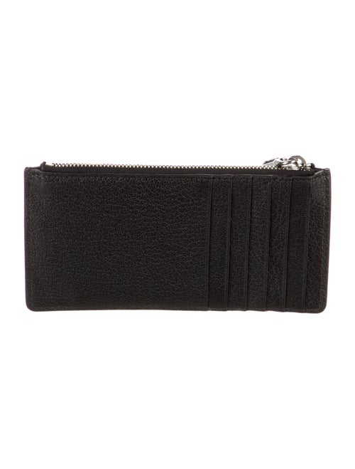 Miu Miu Faux Pearl Accents Leather Wallet