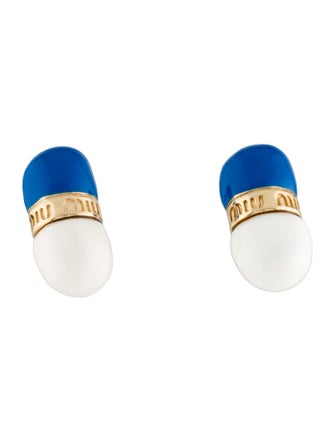 Miu Miu Enamel Capsules Stud Earrings