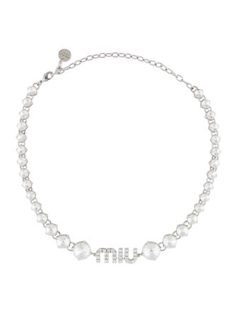 Miu Miu Crystal Collar Necklace