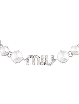 Miu Miu Crystal Collar Necklace