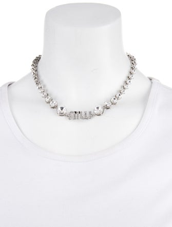 Miu Miu Crystal Collar Necklace