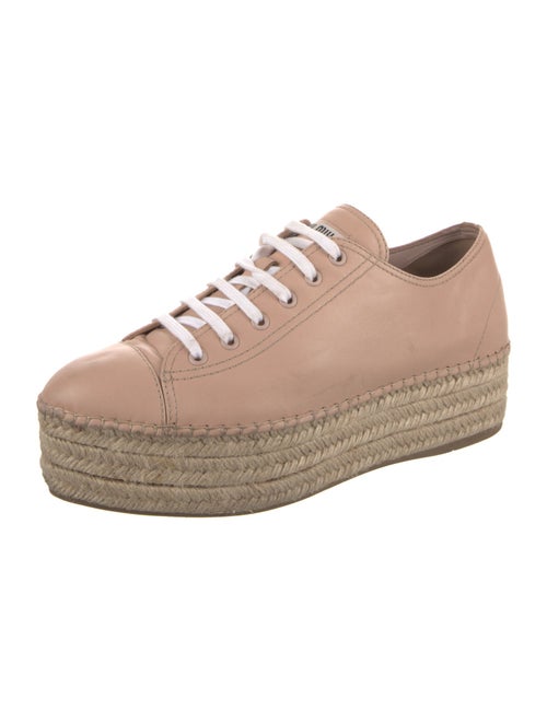 Miu Miu Leather Espadrille Sneakers