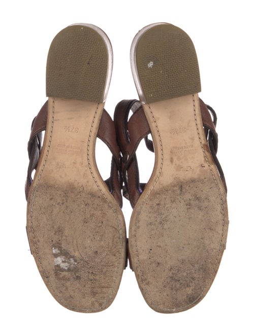 Miu Miu Leather Crystal Embellishments Slides