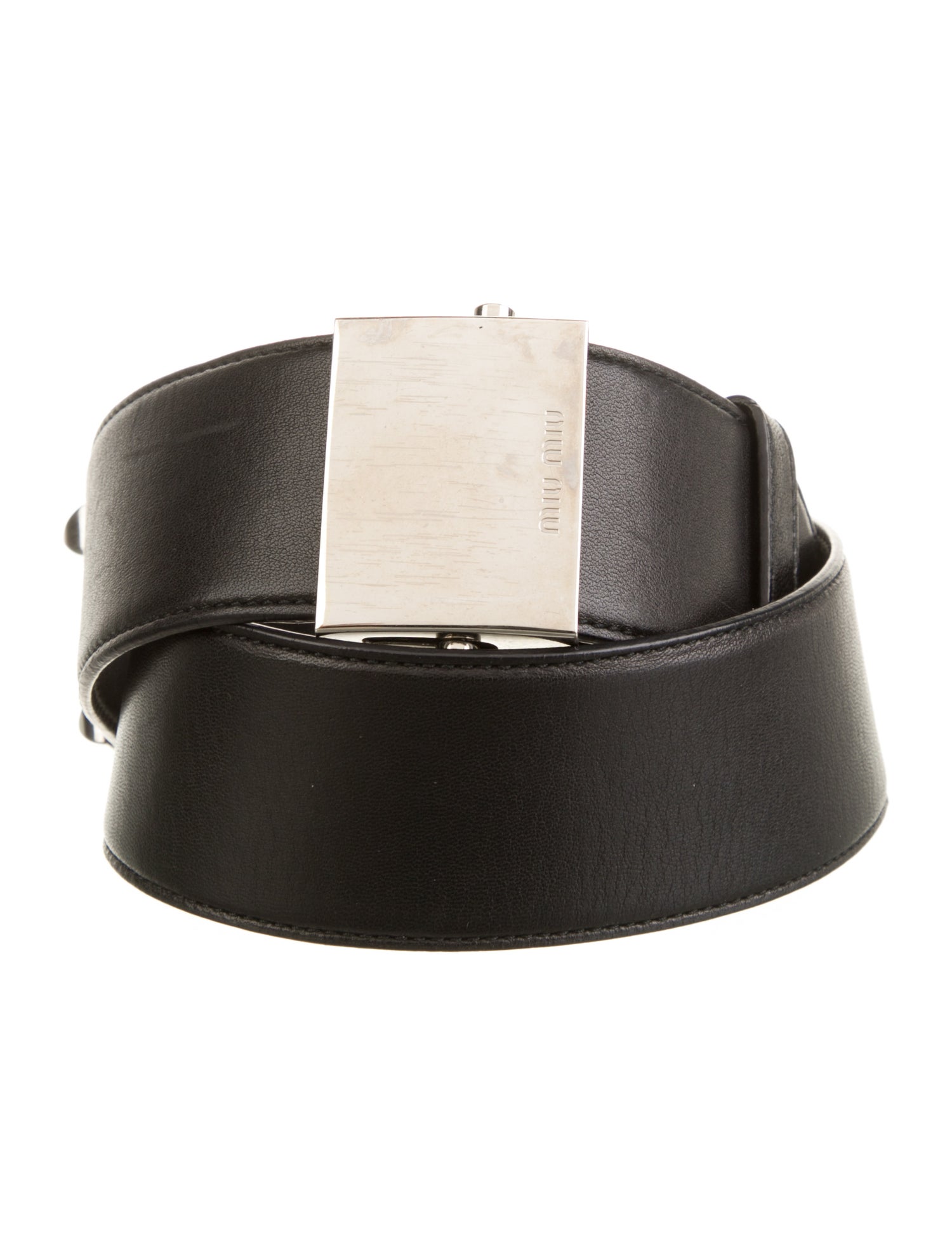 Miu Miu Leather Studded Accents Belt