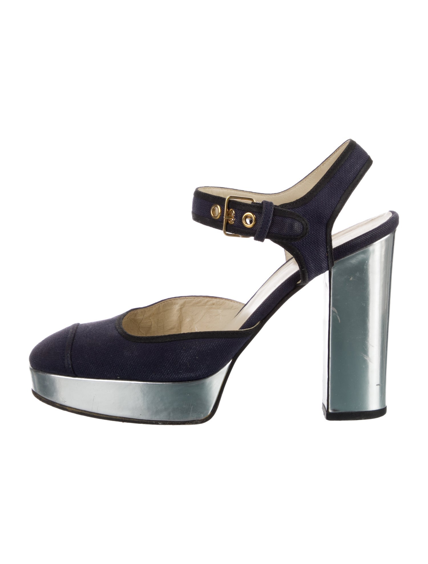 Miu Miu Canvas Slingback Pumps