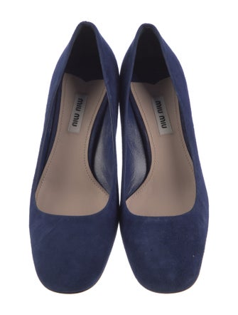 Miu Miu Suede Crystal Embellishments Pumps