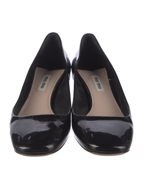 Miu Miu Patent Leather Crystal Embellishments Pumps
