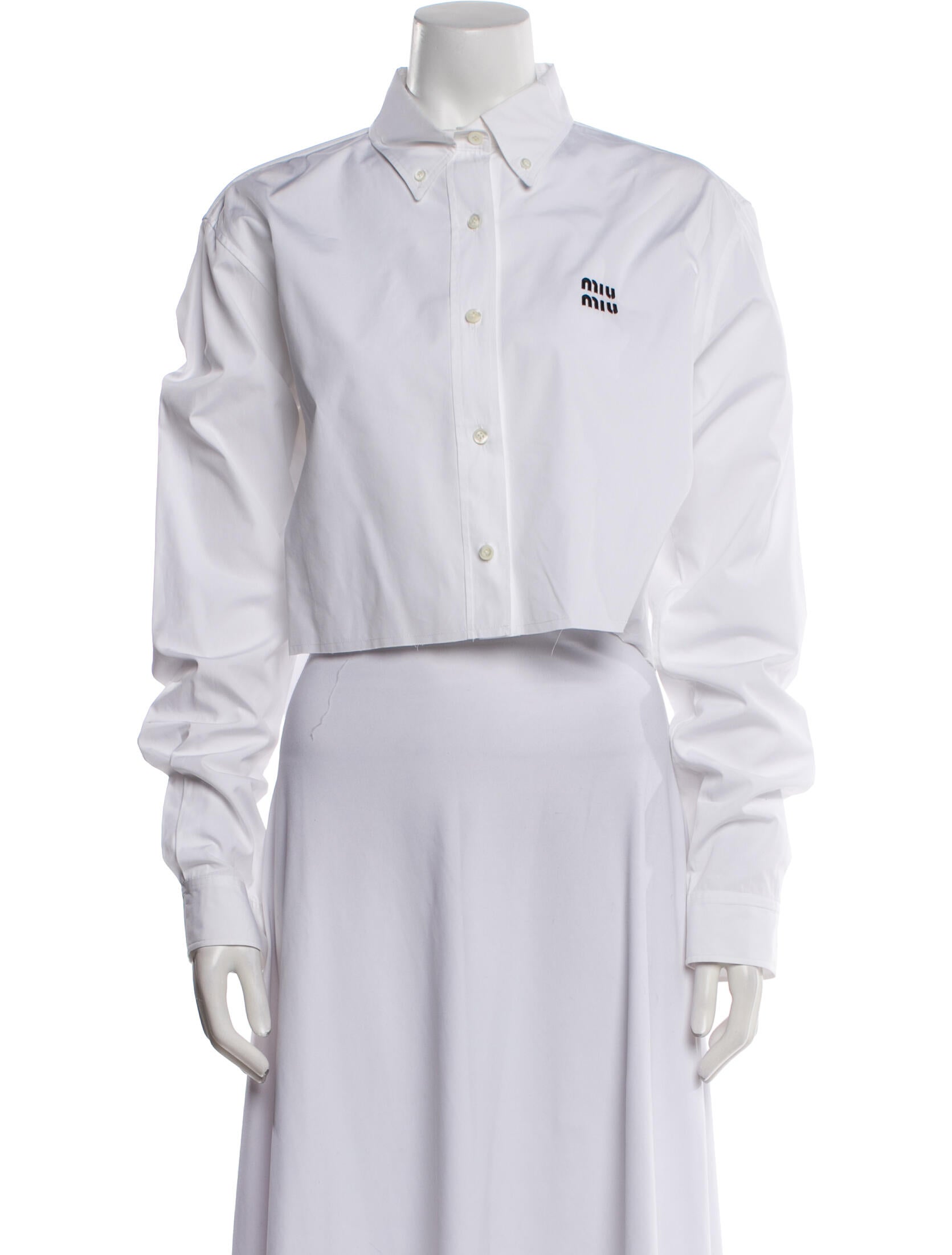 Miu Miu 2022 Long Sleeve Crop Top