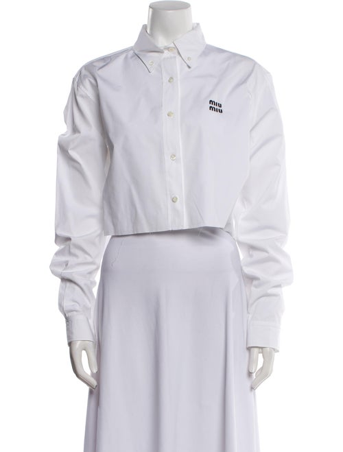 Miu Miu 2022 Long Sleeve Crop Top