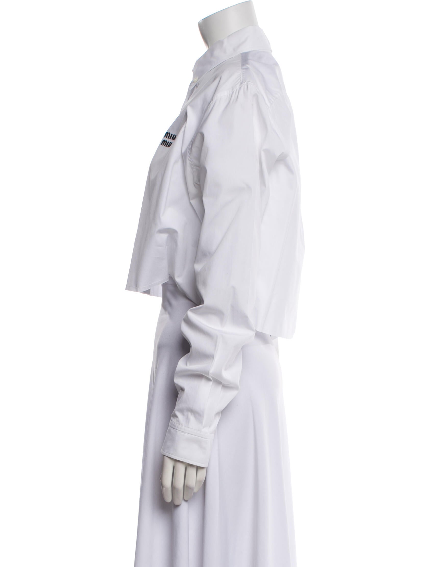 Miu Miu 2022 Long Sleeve Crop Top