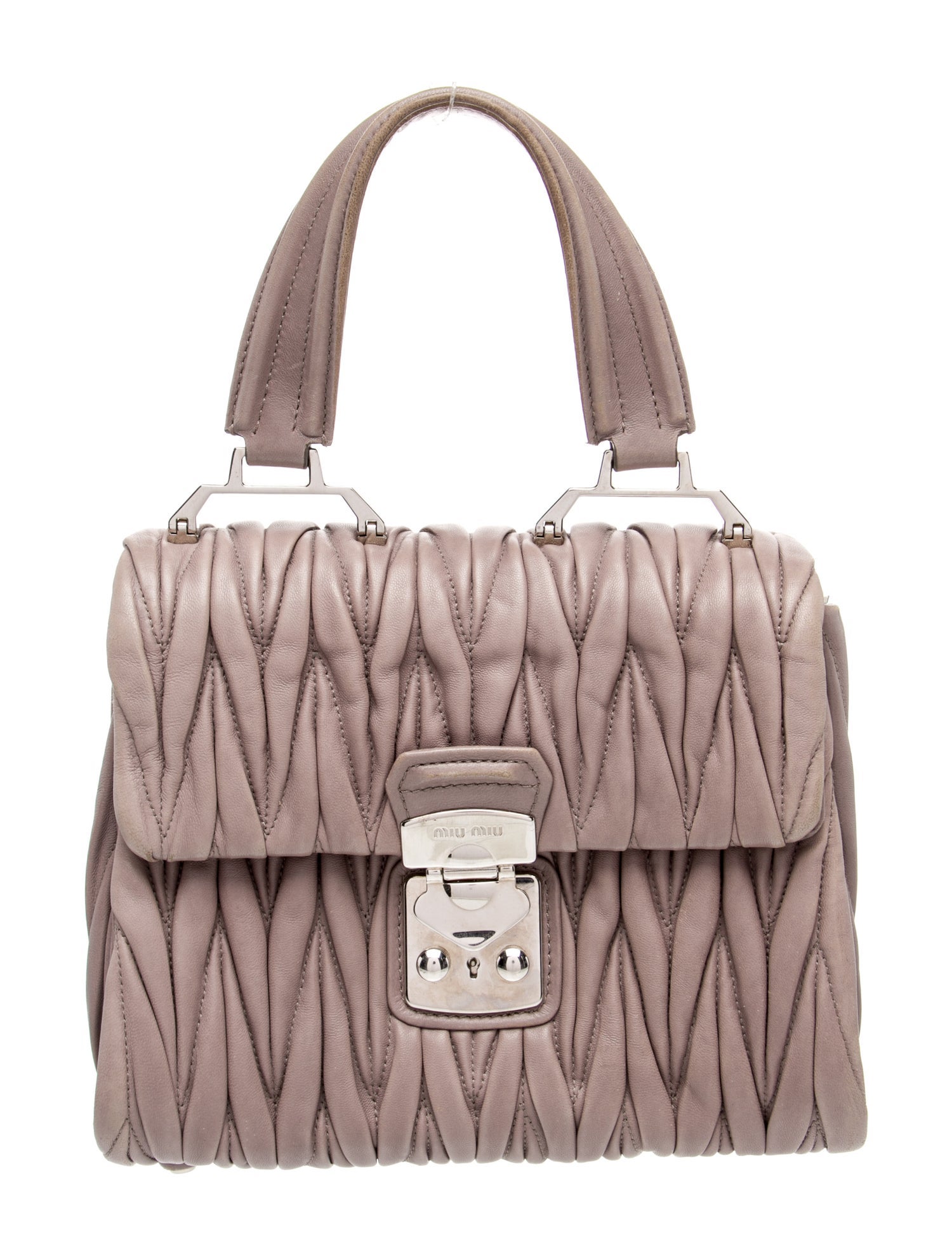Miu Miu Leather Top Handle Bag