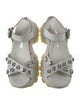Miu Miu Leather Crystal Embellishments Slingback Sandals