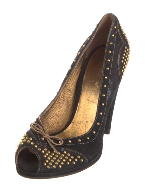 Miu Miu Suede Studded Accents Pumps