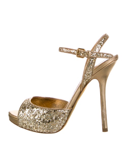 Miu Miu Glitter Glitter Accents Sandals