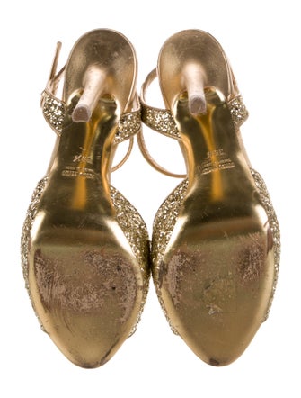 Miu Miu Glitter Glitter Accents Sandals