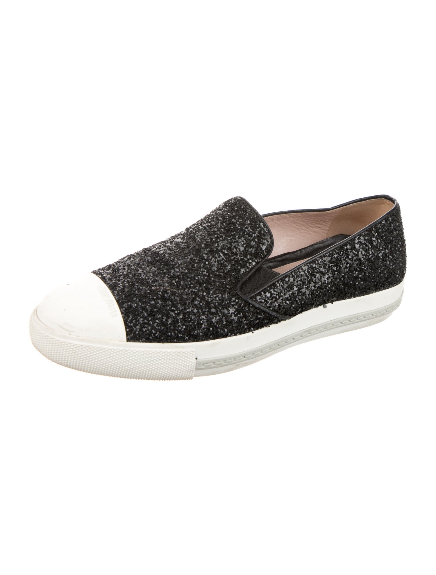 Miu Miu Glitter Glitter Accents Loafers